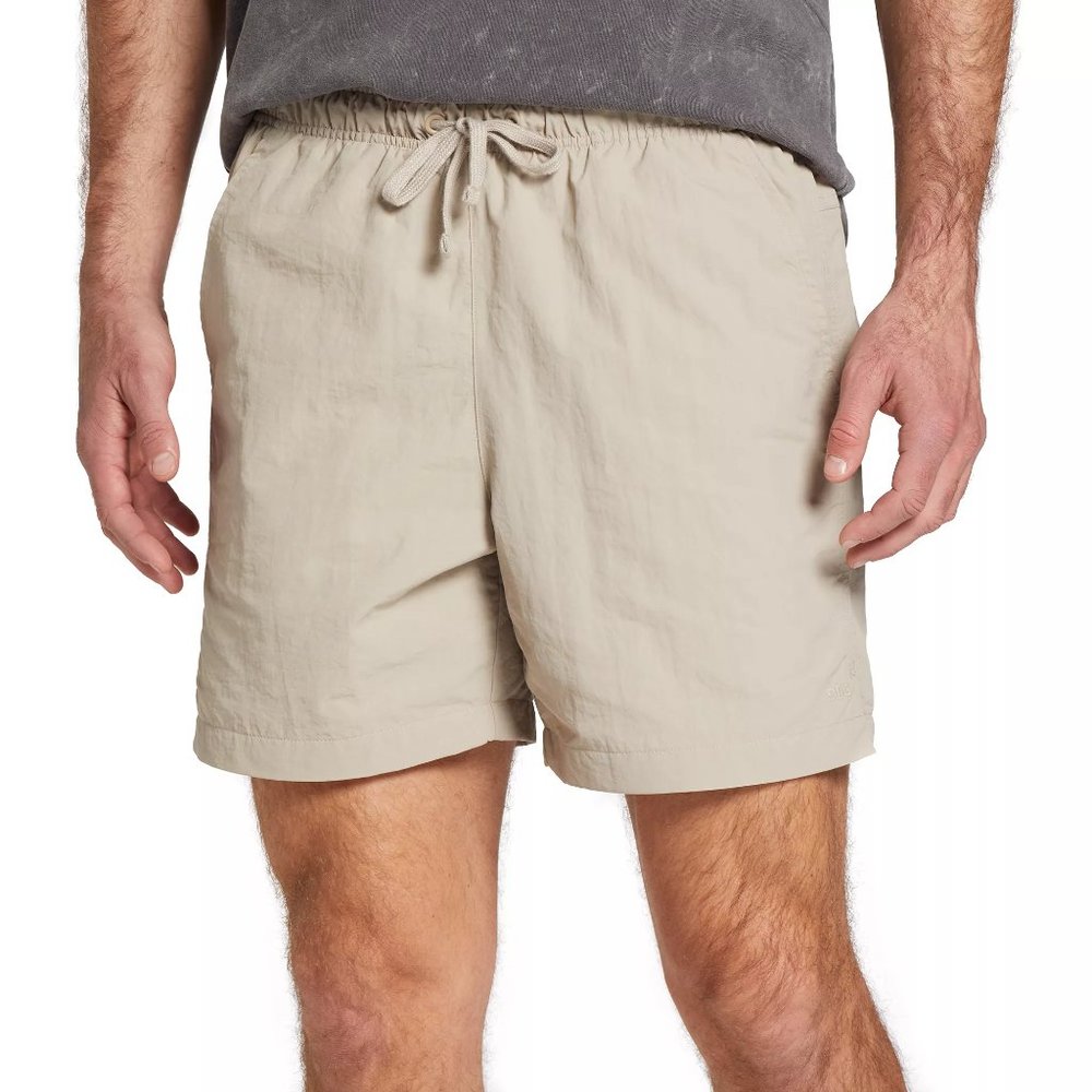 Men's Khaki 6” Nylon Lifestyle Shorts - Fast Dry, Lined  - XL NWT